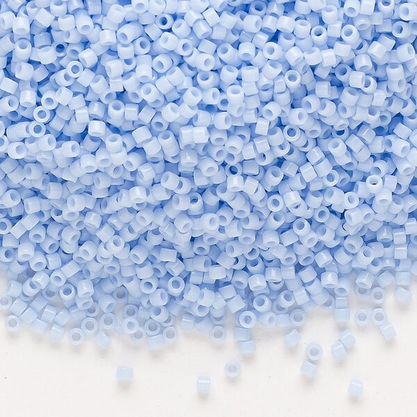 Seed bead, Delica&reg;, glass, pkg/250g, #11 round, opaque blue agate (DB-1137). image number 0