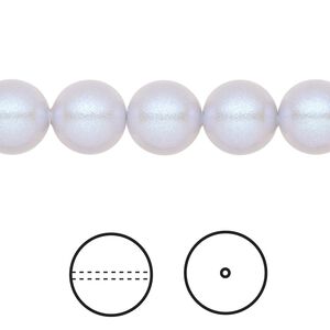 Pearl 25pk iridescent dreamy blue, Crystal Passions&reg; 10mm round 5810