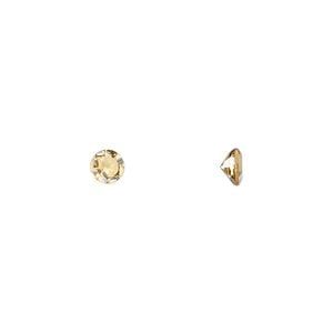 Citrine 1pkg4, hand-cut faceted round gem 4.5mm