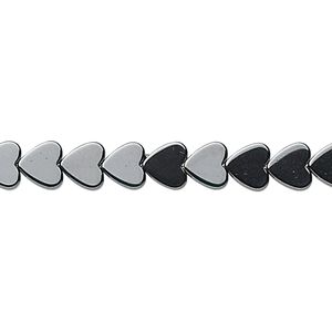 Hemalyke&trade; 1pkg1, flat heart bead 15.5-16 inch 6mm