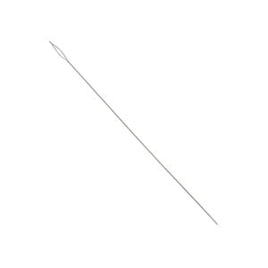 Needle, Beadalon&reg;, stainless steel, pkg/4, 5 inches, heavy 0.51mm width, collapsible-eye twisted wire.