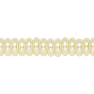 Pearl 1pk ivory, Celestial Crystal&reg; 8x3mm rondelle 15.5-16 inch