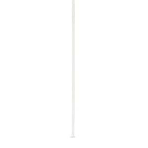 Head pin 1pkg10 sterling silver, 3 inch, 24 gauge