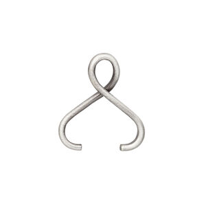 Bail, ice-pick pendant, antique silver-plated brass, 21x6mm with 11mm grip length. Sold individually.
