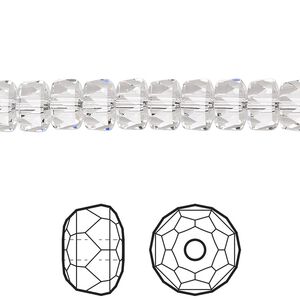 Bead 24pk crystal, Crystal Passions&reg; 8x5mm rondelle 5045