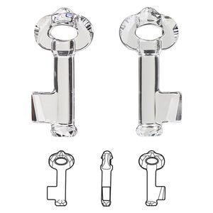 Focal 1pk crystal, Crystal Passions&reg; 30x13.5mm pendant key 6919
