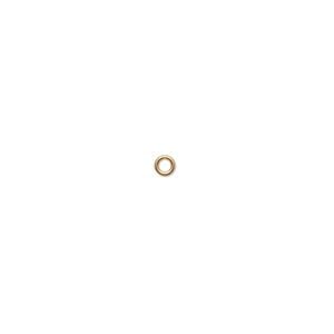 Jump ring 1pkg4 14Kt gold, 2.8mm round, 22 gauge / 1.5mm inside diameter