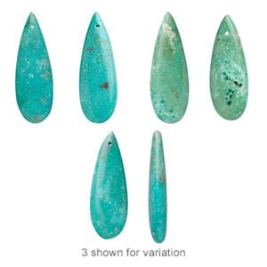 Turquoise 1pkg2, teardrop focal 20x10mm