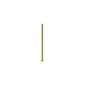 Head pin 1pkg500 brass-plated, 0.75 inch, 21 gauge steel antique