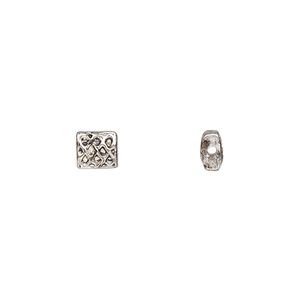 Bead 1pkg24 "pewter", 6x5.5mm Celtic knot rectangle, antiqued