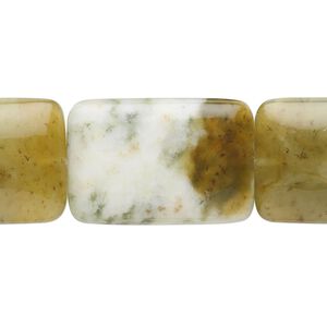 Antique new "jade" 1pkg1, rectangle bead natural 15.5-16 inch 25x17mm