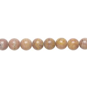 Autumn hickoryite 1pkg1, polished round bead natural 15.5-16 inch 6mm