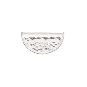 Bail, JBB Findings, fold over style, sterling silver, 21x10mm hammered. Sold individually.
