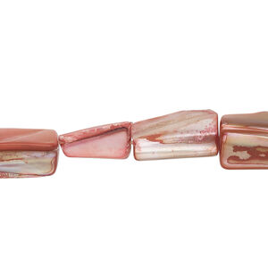 Mother-of-pearl shell 1pkg1, stick bead 15 inch flamingo 12x5mm-15x12mm