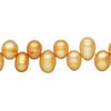 Freshwater pearl 1pkg1, top-drilled rice, 15.5-16 inch dark mango 8x6mm-9x7mm cultured image number 0