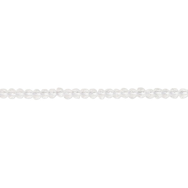 Glass 1pkg1, faceted round bead 14 inch transparent clear 2mm image number 0