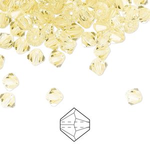 Bead 576pk jonquil, Preciosa Czech crystal 5mm bicone