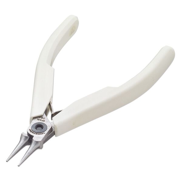 Pliers Lindstrom&reg; Supreme series 1pkg1 alloyed steel, 4-3/4 inches round-nose, white / silver  (PLR-7590) image number 1