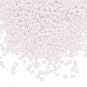 Seed bead, Preciosa Ornela Czech glass, pkg/50g, #11 rocaille, opaque pink, (73420).