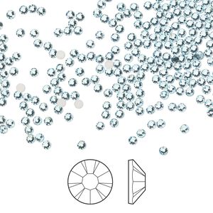 Flat back 144pk aquamarine foil back, Preciosa MAXIMA Czech crystal rhinestone 1.7-1.9mm chaton rose round SS5