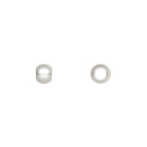 Bead, silver-plated brass with satin finish, 6mm round. Sold per pkg of 100.