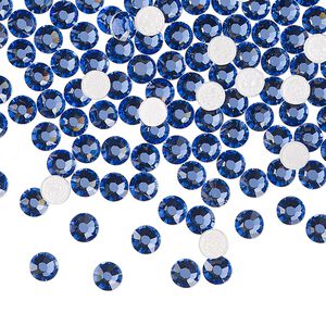 Flat back 144pk blue violet foil back, Preciosa MAXIMA Czech crystal hotfix rhinestone 3.8-4mm chaton rose round SS16