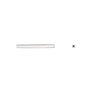 Bead 1pkg1 sterling silver, 18x1.5mm square tube