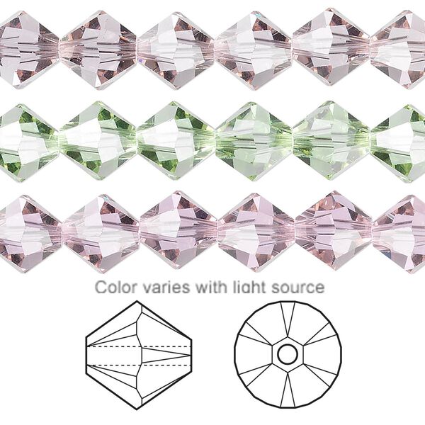 Bead 12pk cantaloupe, Crystal Passions&reg; 8mm bicone 5328 image number 0
