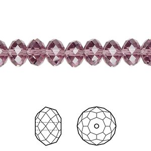 Bead 288pk iris, Swarovski&reg; 8x6mm rondelle 5040