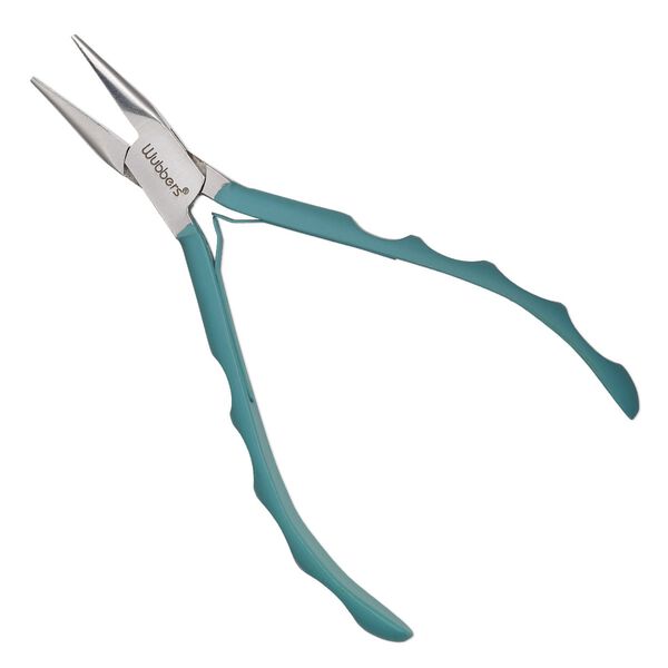 Pliers, Wubbers&reg; ProLine, chain-nose, steel and rubber, turquoise green, 5.75 inches. image number 0