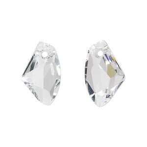 Drop 1pk crystal, Crystal Passions&reg; 19x11mm pendant galactic vertical 6656