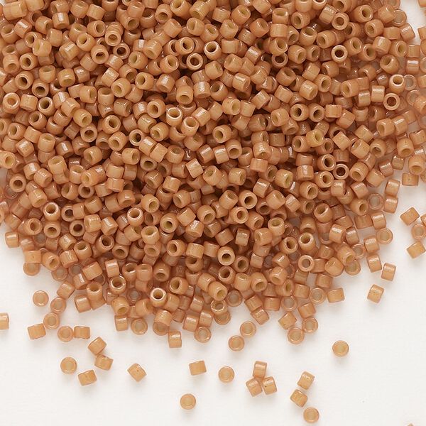 Seed bead, Delica&reg;, glass, pkg/250g, #11 round, Duracoat&reg; opaque outside dyed light maple (DB-2107). image number 0