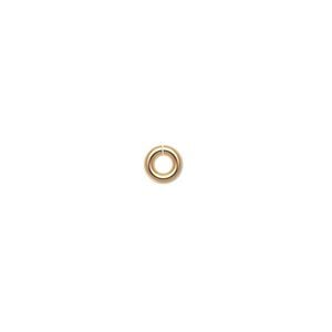 Jump ring 1pkg2 10Kt gold, 5mm round, 16 gauge / 2.4mm inside diameter