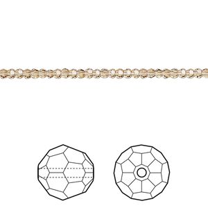 Bead 1440pk light Colorado topaz, Swarovski&reg; 2mm round 5000