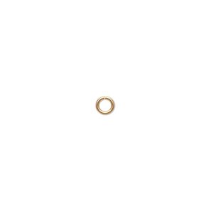 Jump ring 1pkg20 14Kt gold-filled, 4mm round, 22 gauge / 2.6mm inside diameter