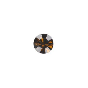 Chaton, glass rhinestone, smoky topaz, foil back, 9.9-10.2mm faceted round, SS45. Sold per pkg of 4.