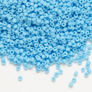 Seed bead, Dyna-Mites&trade;, glass, pkg/40g, #11 round, opaque matte aqua, (742MA 11/0 RR).