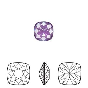 Fancy stone 2pk crystal purple ignite, Crystal Passions&reg; 10mm cushion 4470