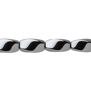 Hemalyke&trade; 1pkg1, twisted oval bead 15.5-16 inch 12x6mm