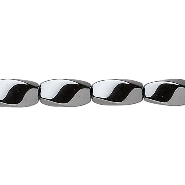 Hemalyke&trade; 1pkg1, twisted oval bead 15.5-16 inch 12x6mm image number 0