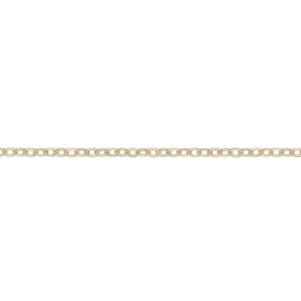 Chain 1pkg1 14Kt gold-filled cable, 1.7mm flat, Gossamer&trade; 5 foot unfinished image number 0