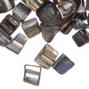 Mother-of-pearl shell 1pkg2oz, triangle tube bead, mix multi-grey and black 7x6mm-12x9mm image number 0