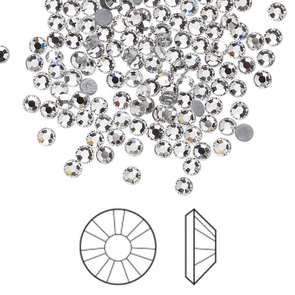 Flat back 144pk crystal foil back, Crystal Passions&reg; hotfix rhinestone 2.7-2.9mm rose round SS10 2038HF image number 0