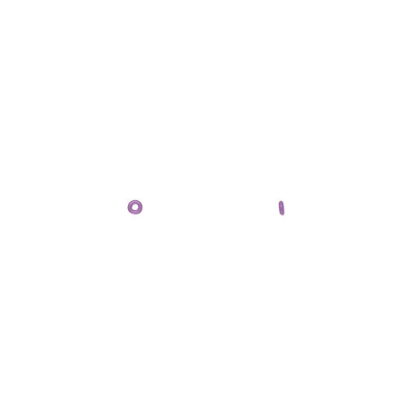 Component, Oh! Ring&trade;, silicone, purple, 1.5mm round with 0.5mm hole. Sold per pkg of 1,000. image number 0