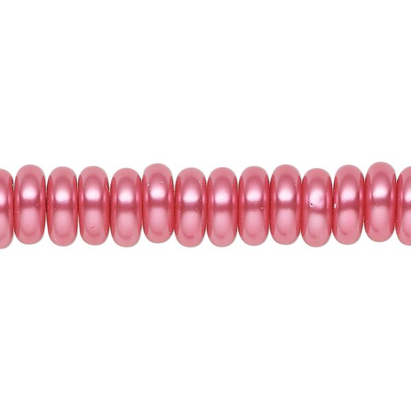 Pearl 1pk pink, Celestial Crystal&reg; 8x3mm rondelle 15.5-16 inch image number 0