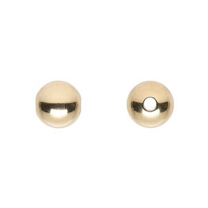 Bead 1pkg20 14Kt gold-filled, 10mm seamless round