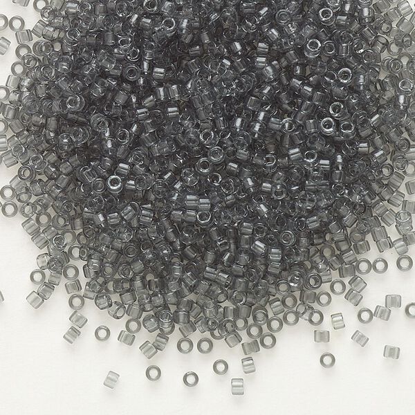 Seed bead, Delica&reg;, glass, pkg/250g, #11 round, transparent grey (DB-0708). image number 0