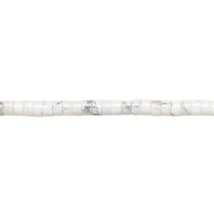 Howlite 1pkg1, heishi bead natural 15.5-16 inch 3x1.5mm-3x2.5mm