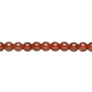 Spessartite garnet 1pkg1, round bead natural B+ grade, 15.5-16 inch 5-6mm