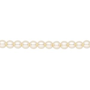 Pearl 600pk cream, Preciosa Czech crystal 4mm round